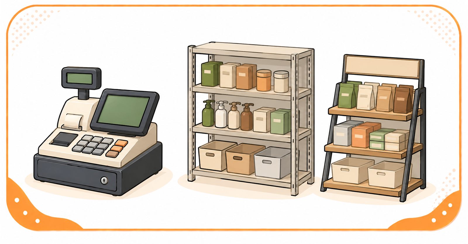 店舗用品の買取イラスト